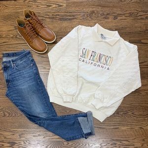 90’s fresh prince style collared LS Polo